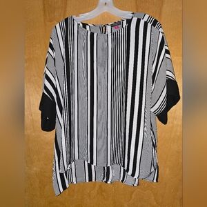 Vince Camuto Monochrome Striped Blouse